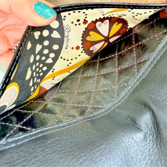 Brighton Black Quilted Croc Leather Fifth Ave Shine Organizer - Picture 10 of 11